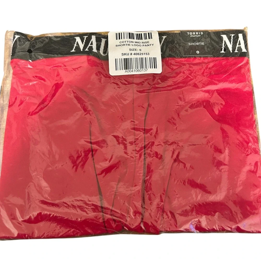 Torrid Women's Cotton Mid Rise Shortie Naughty Logo‎ Panty Size L